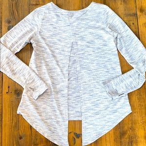 Zyia Active Ash Split Back Long Sleeve T
